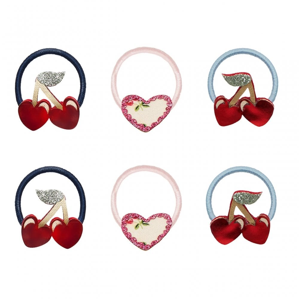 RED CHERRIES MINI HAIR PONIES