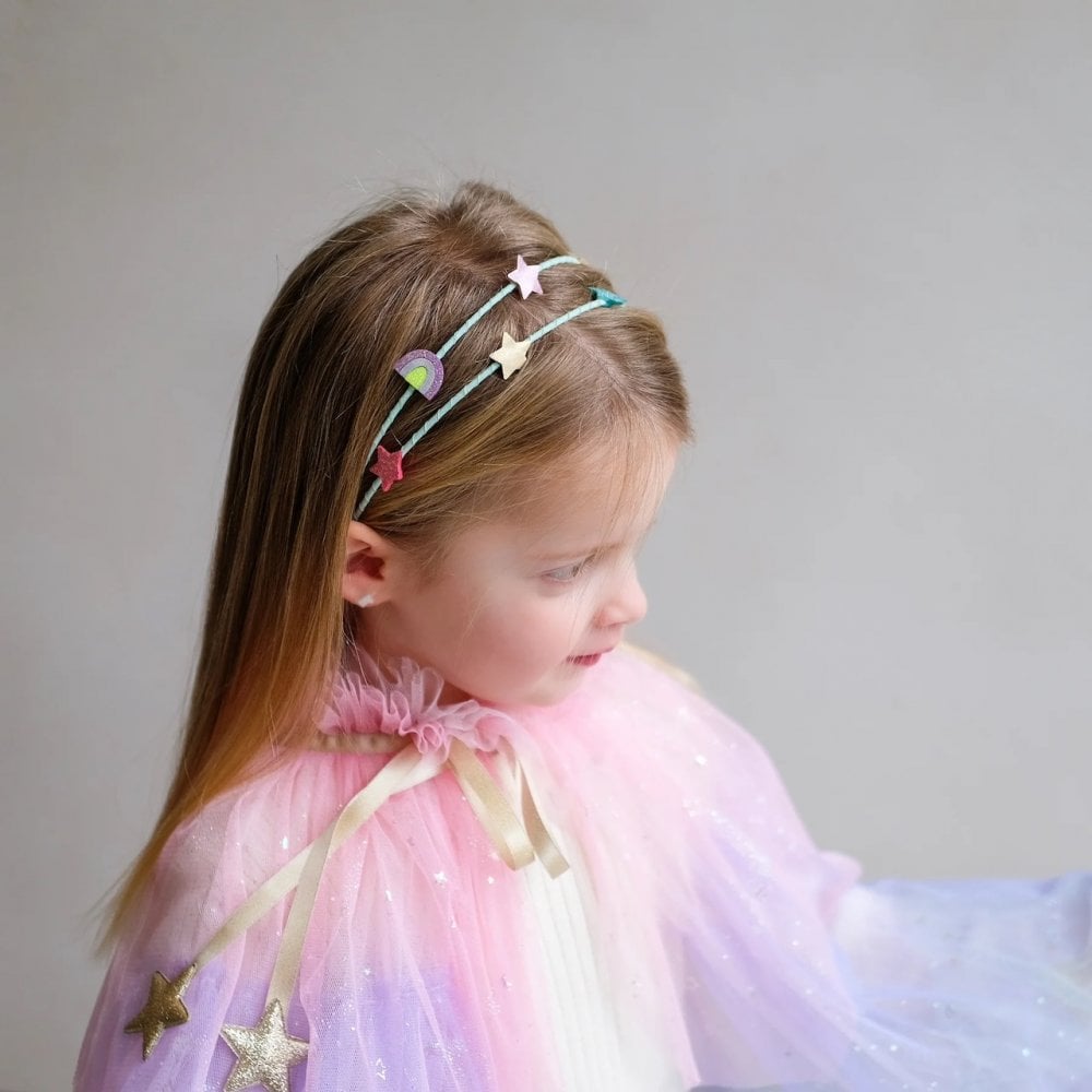RAINBOW + STAR DOUBLE ALICE HEADBAND