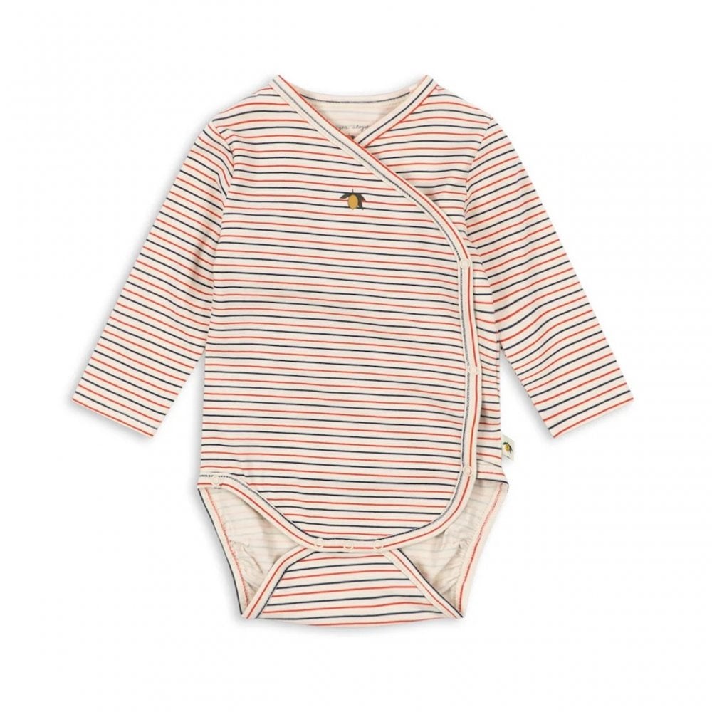 LONG SLEEVE NEWBORN BODY - STRIPE TRICOLORE PETIT