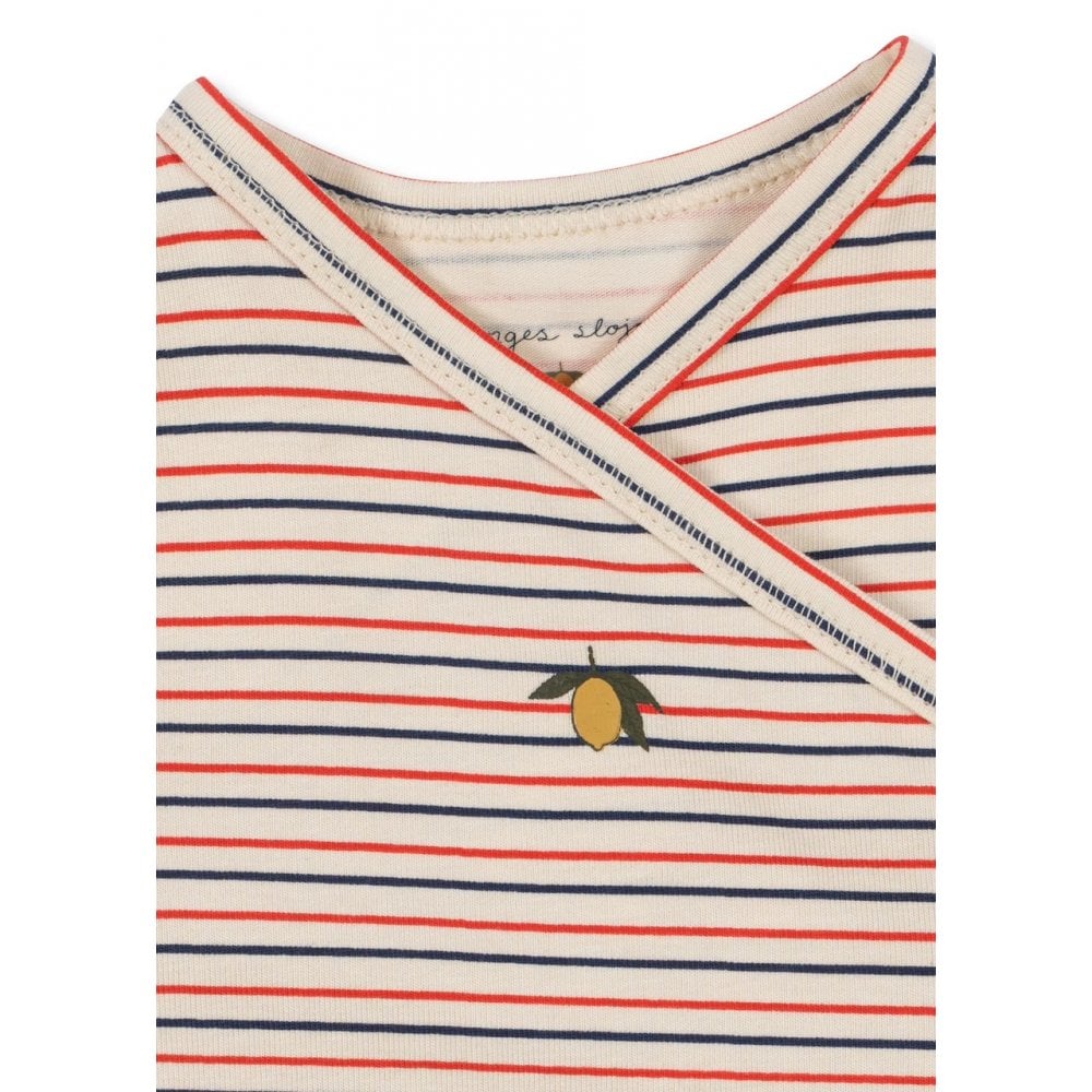 LONG SLEEVE NEWBORN BODY - STRIPE TRICOLORE PETIT
