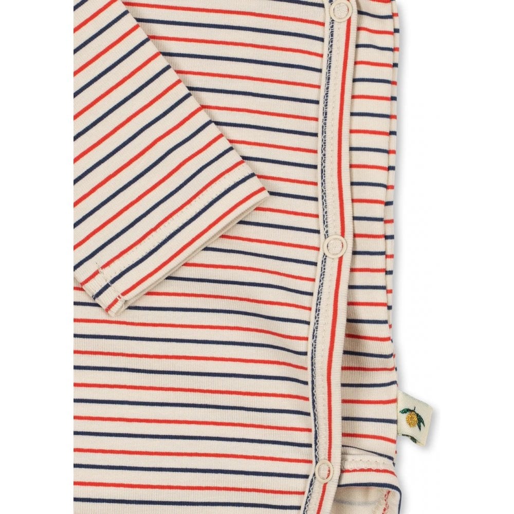 LONG SLEEVE NEWBORN BODY - STRIPE TRICOLORE PETIT