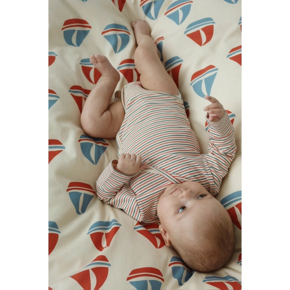 LONG SLEEVE NEWBORN BODY - STRIPE TRICOLORE PETIT