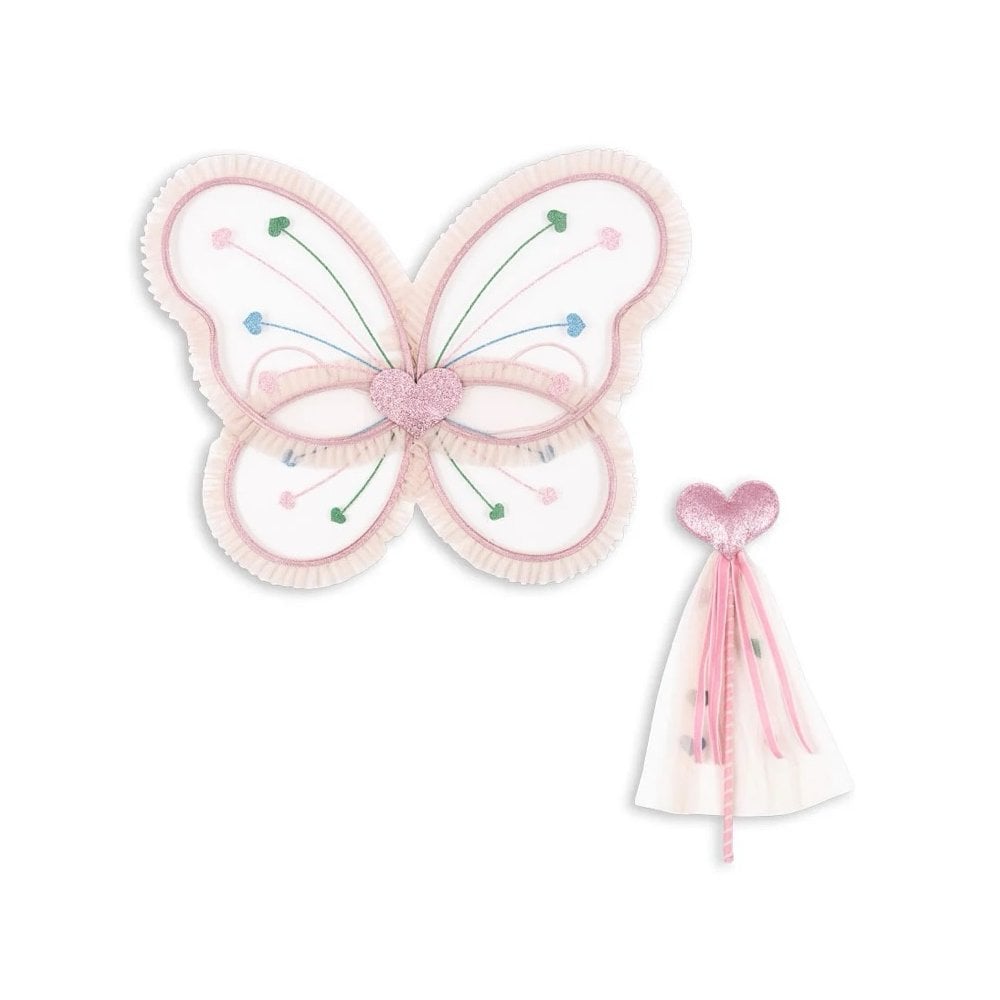 FAIRY WINGS + WAND SET - HEART MIX