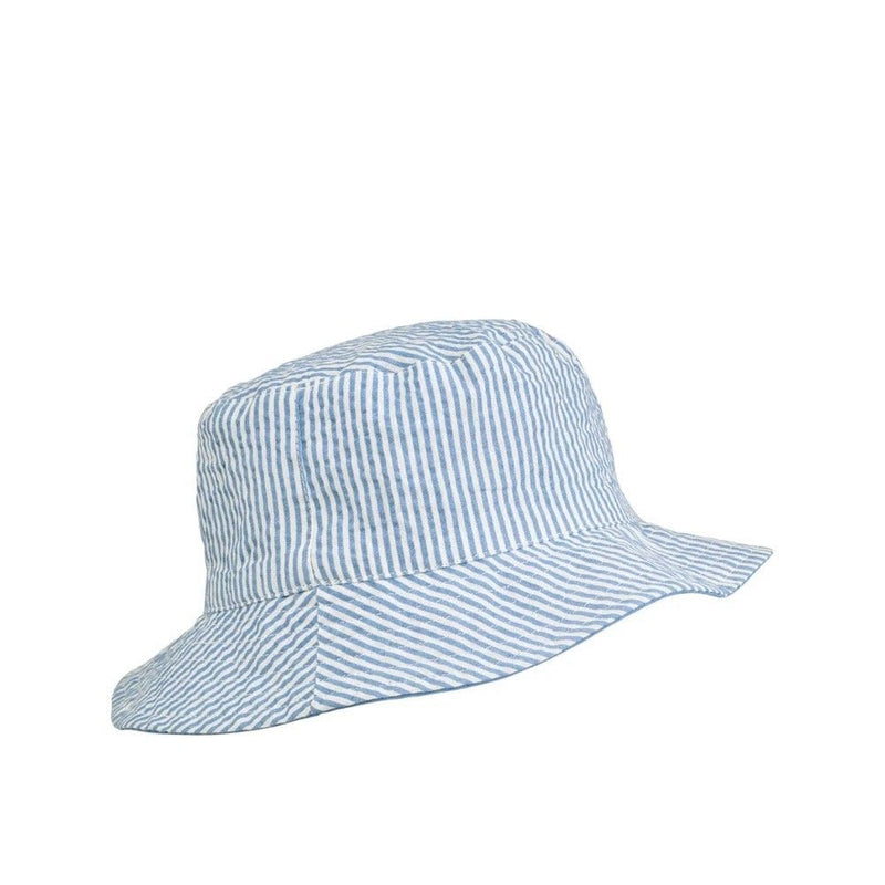 DAMON REVERSIBLE BUCKET HAT - RIVERSIDE/CREAM STRIPE - Riverside/Creme Stripe