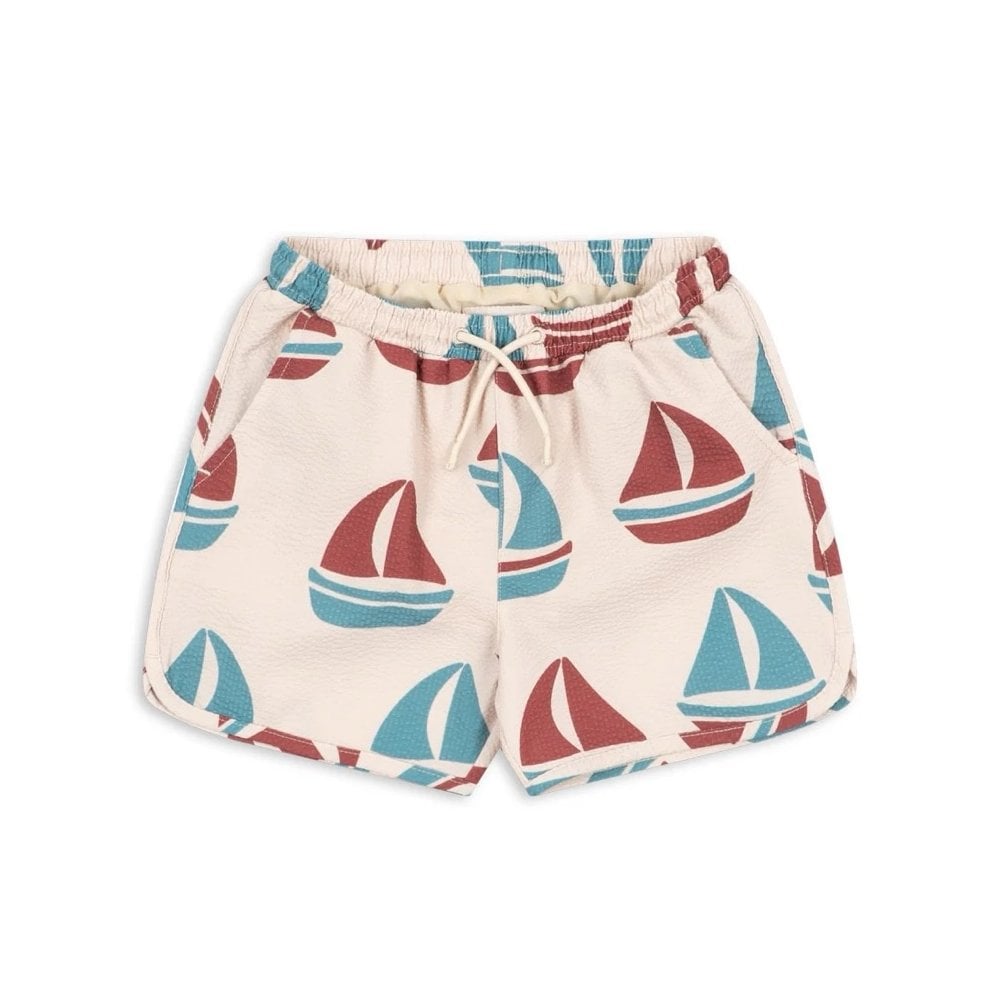 ASNOU SEERSUCKER SWIM SHORTS - AHOY
