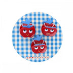 3 CLAW HAIR CLIPS - RED APPLE VICHY