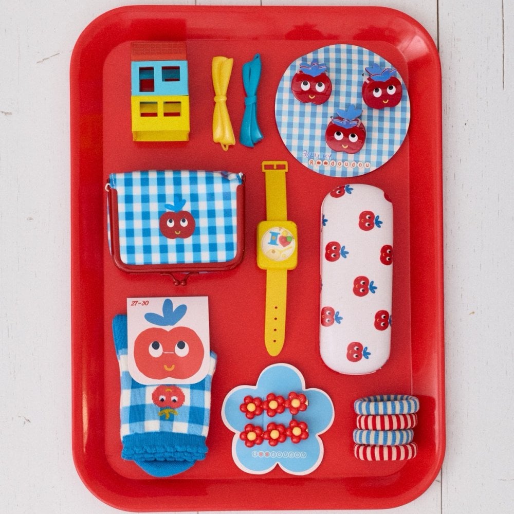3 CLAW HAIR CLIPS - RED APPLE VICHY