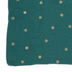 SMALL MUSLIN SWADDLE - GREEN STAR