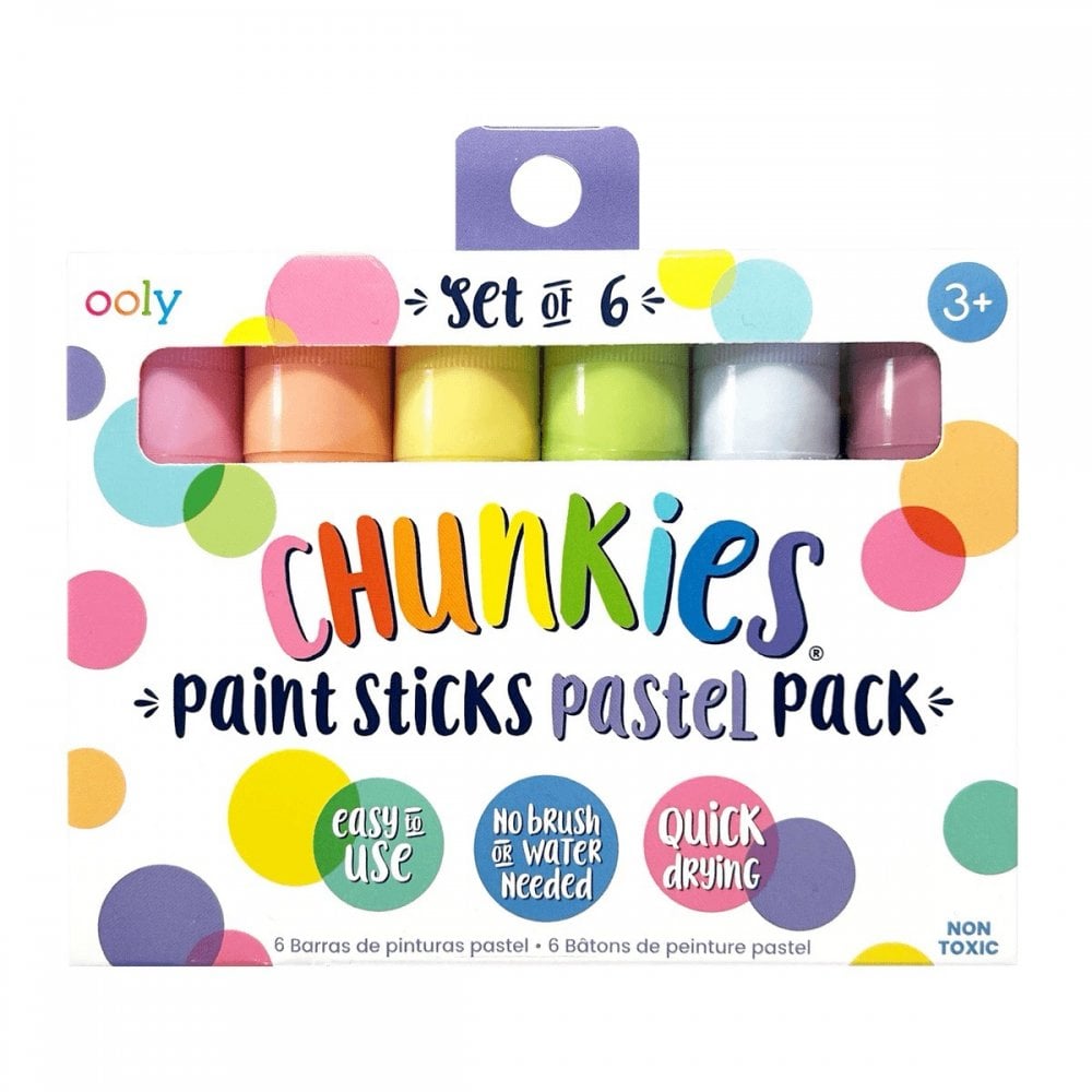 CHUNKIES PAINT STICKS - 6 COLOURS PASTEL