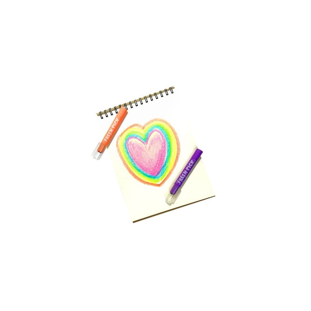 6 FRESH PICK APPLE SCENTED NEON GEL CRAYONS