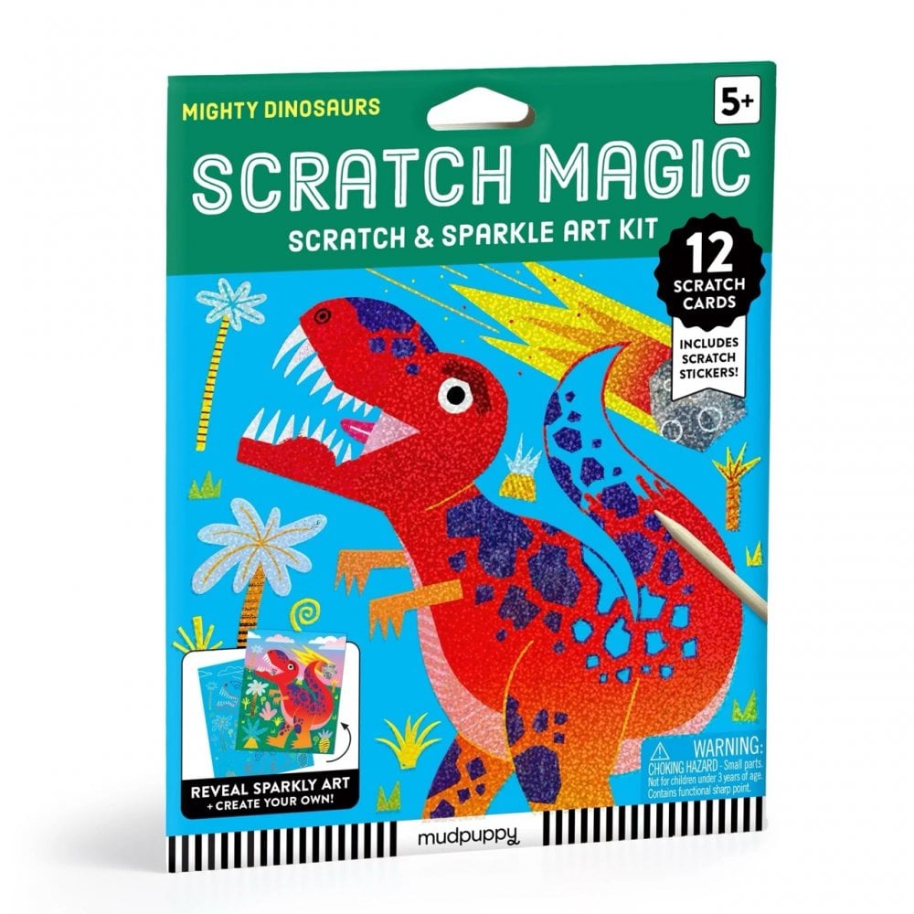 MIGHTY DINOSAURS MAGIC SCRATCH MAGIC - SCRATCH + SPARKLE KIT