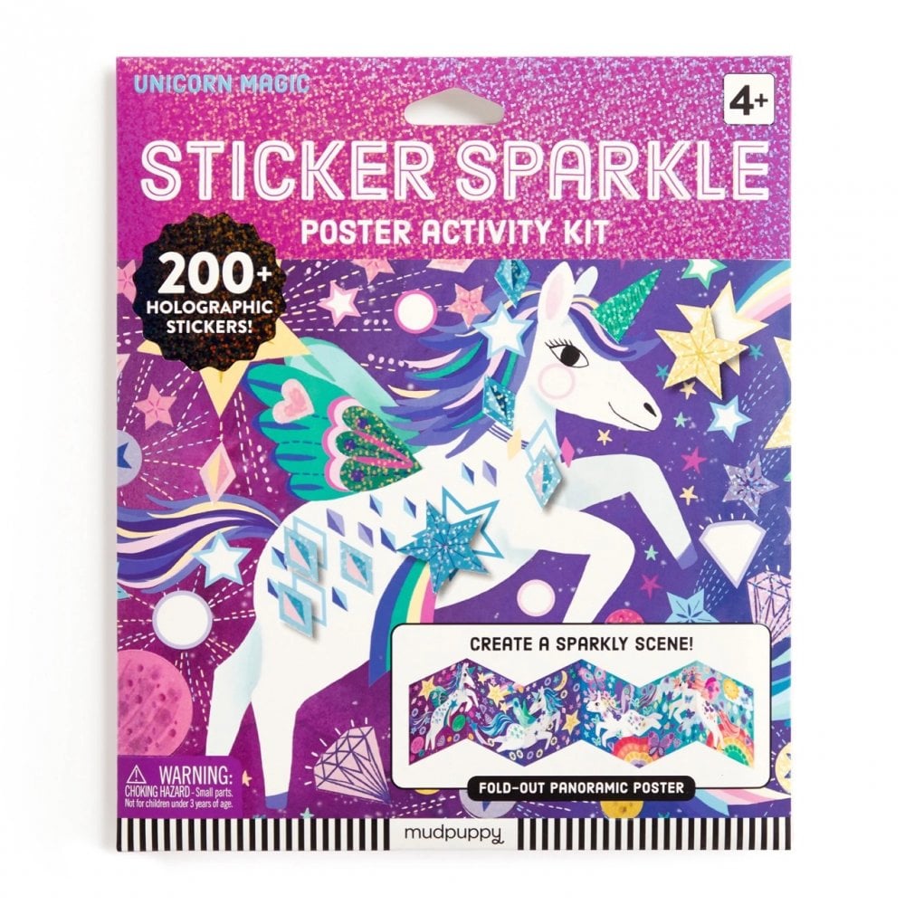 UNICORN MAGIC STICKER SPARKLE - POSTER ACTIVITY KIT