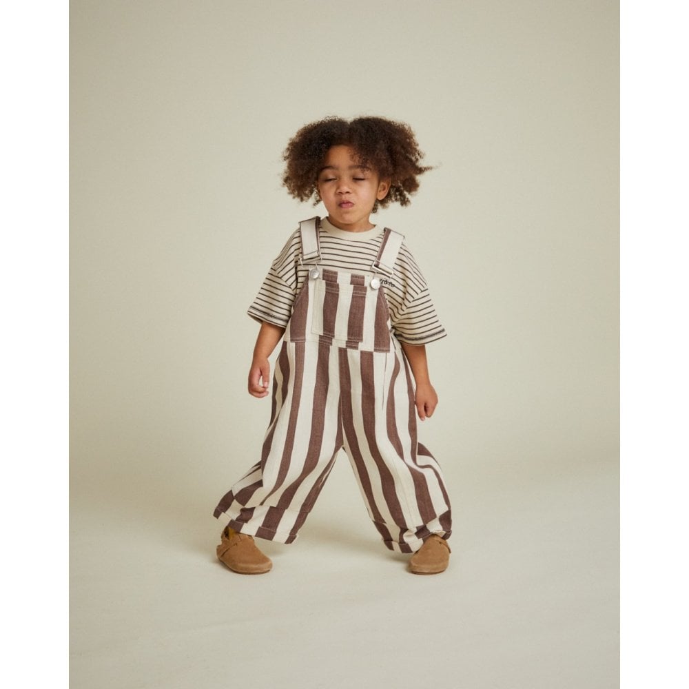 BLYTHE CHOC STRIPE DUNGAREE