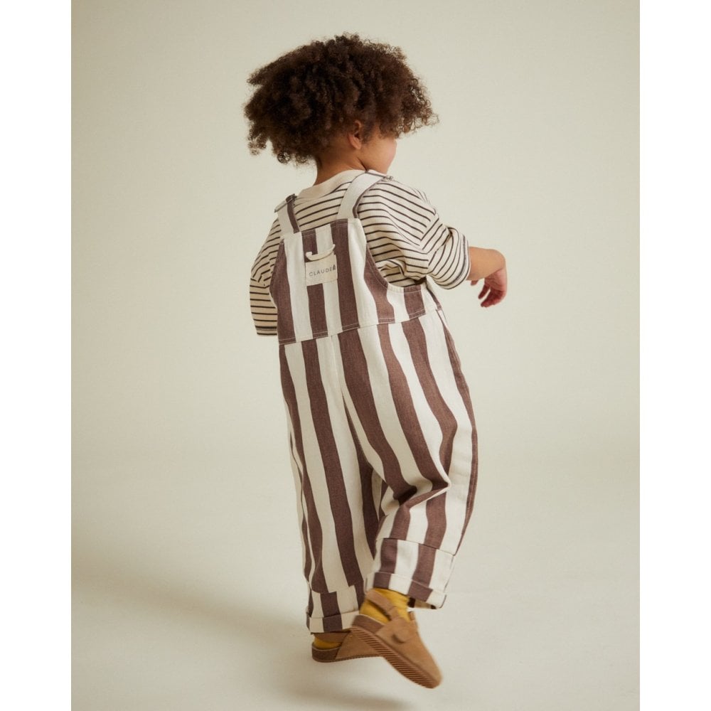 BLYTHE CHOC STRIPE DUNGAREE