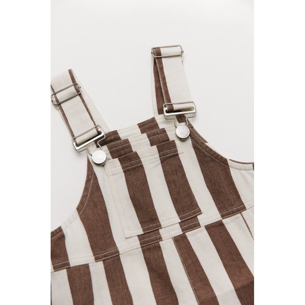 BLYTHE CHOC STRIPE DUNGAREE