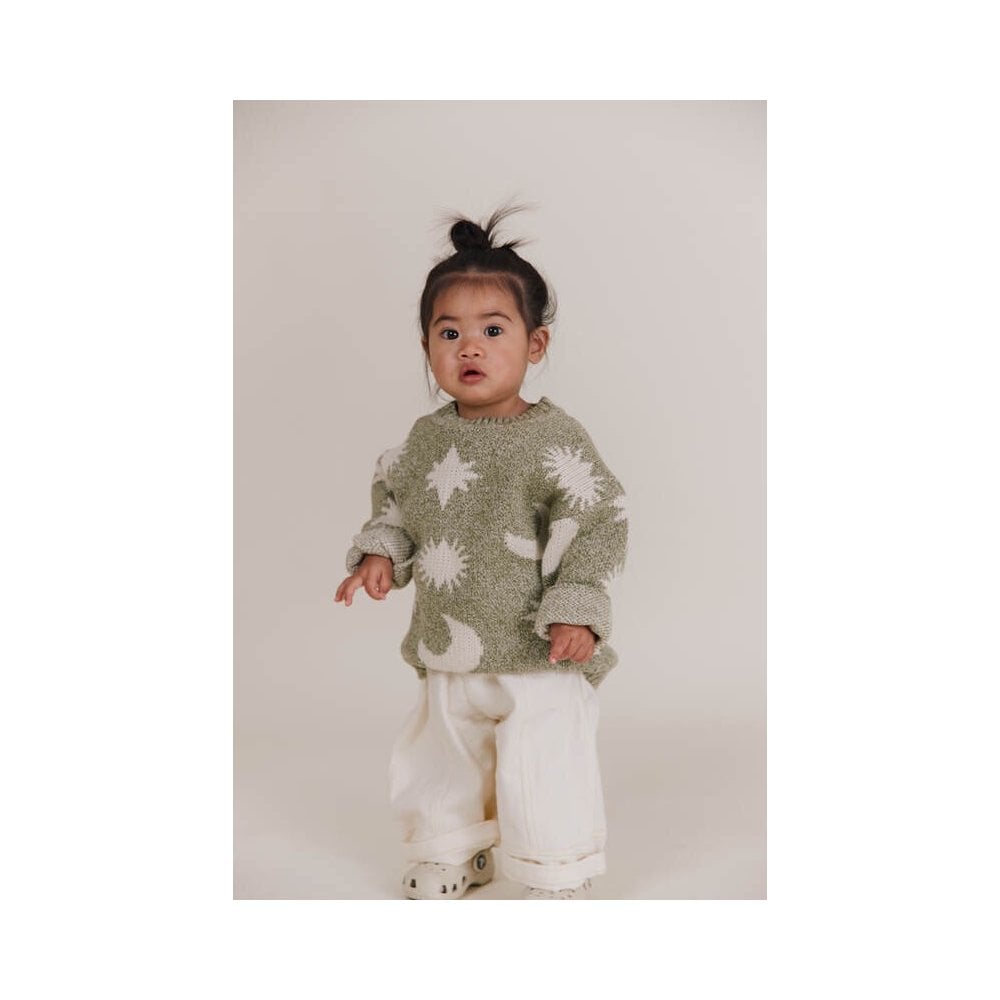 COZMO MOON STARS SWEATER - MATCHA
