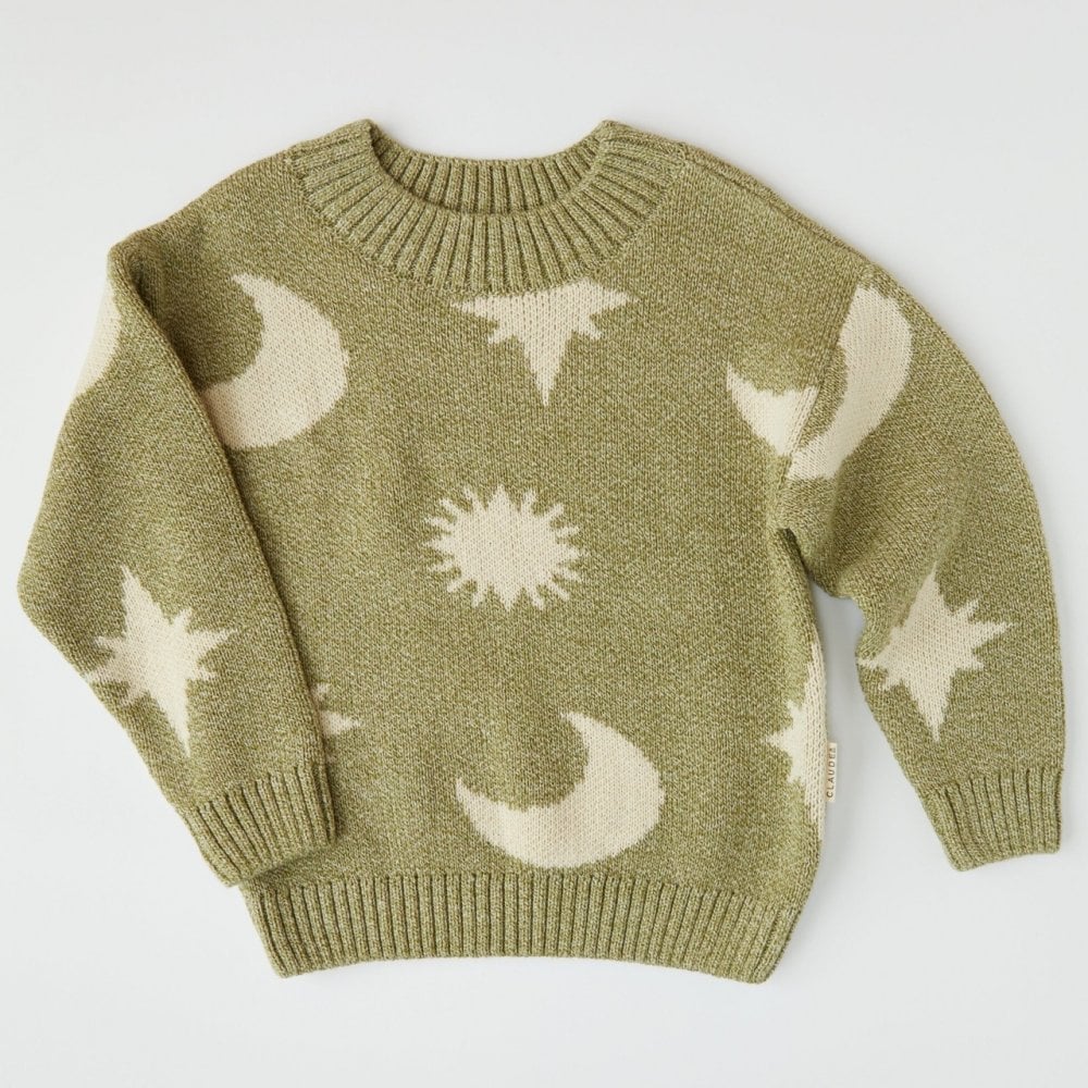 COZMO MOON STARS SWEATER - MATCHA