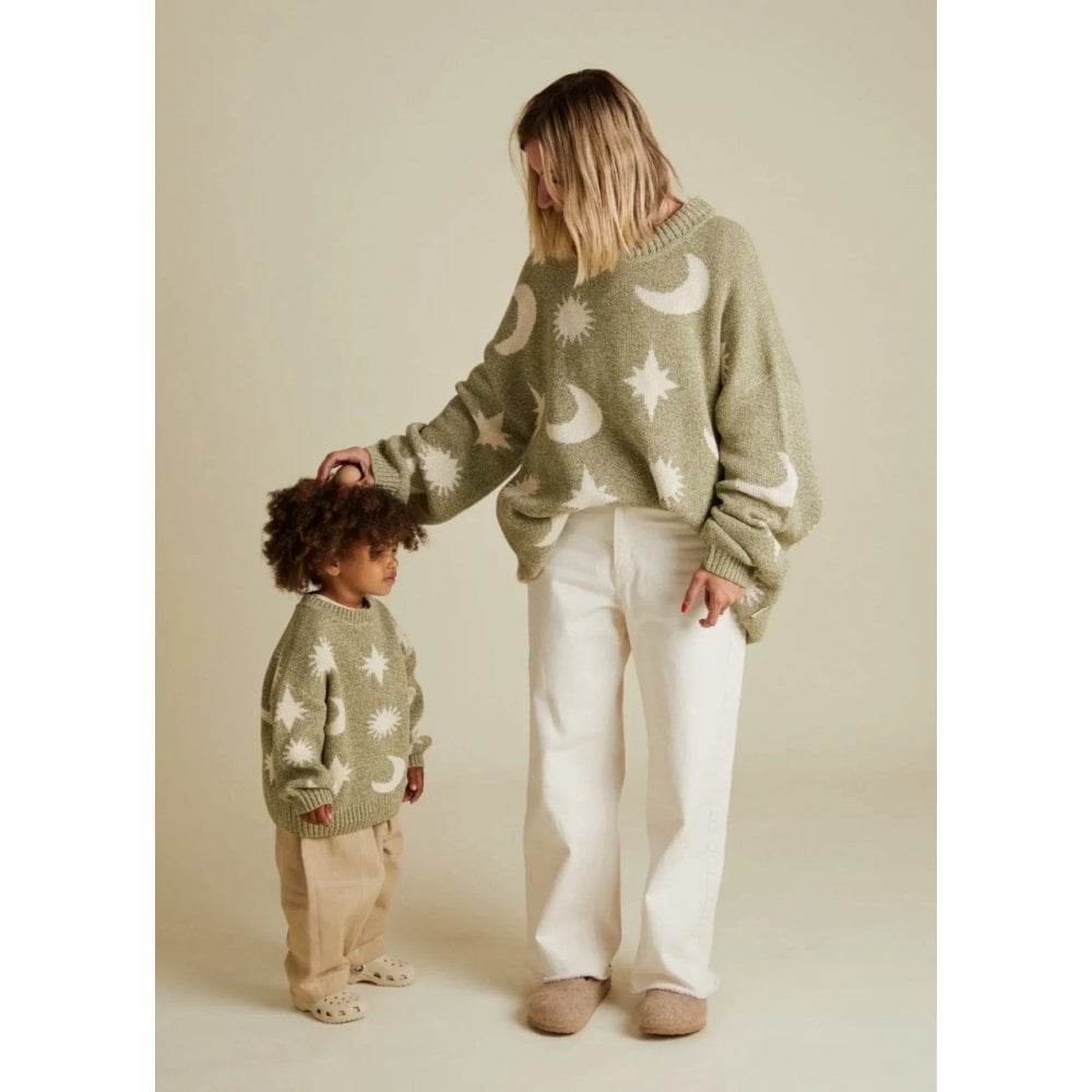 COZMO MOON STARS SWEATER - MATCHA