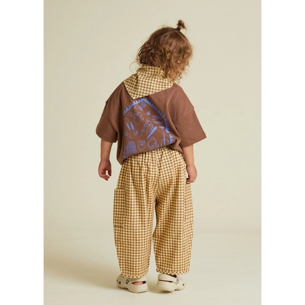 EMERSON OCHRE GINGHAM TROUSER
