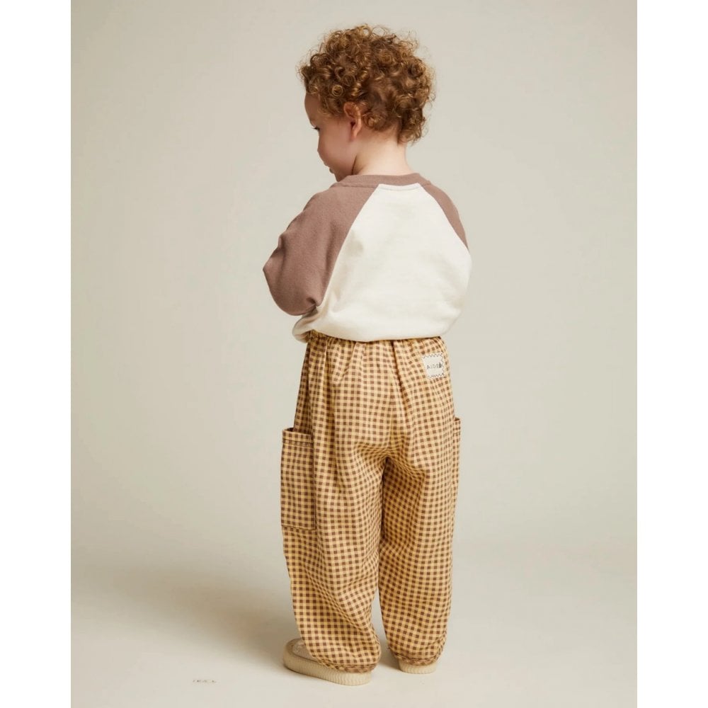 EMERSON OCHRE GINGHAM TROUSER