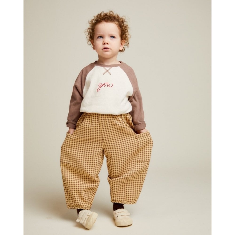 EMERSON OCHRE GINGHAM TROUSER