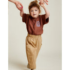 EMERSON OCHRE GINGHAM TROUSER