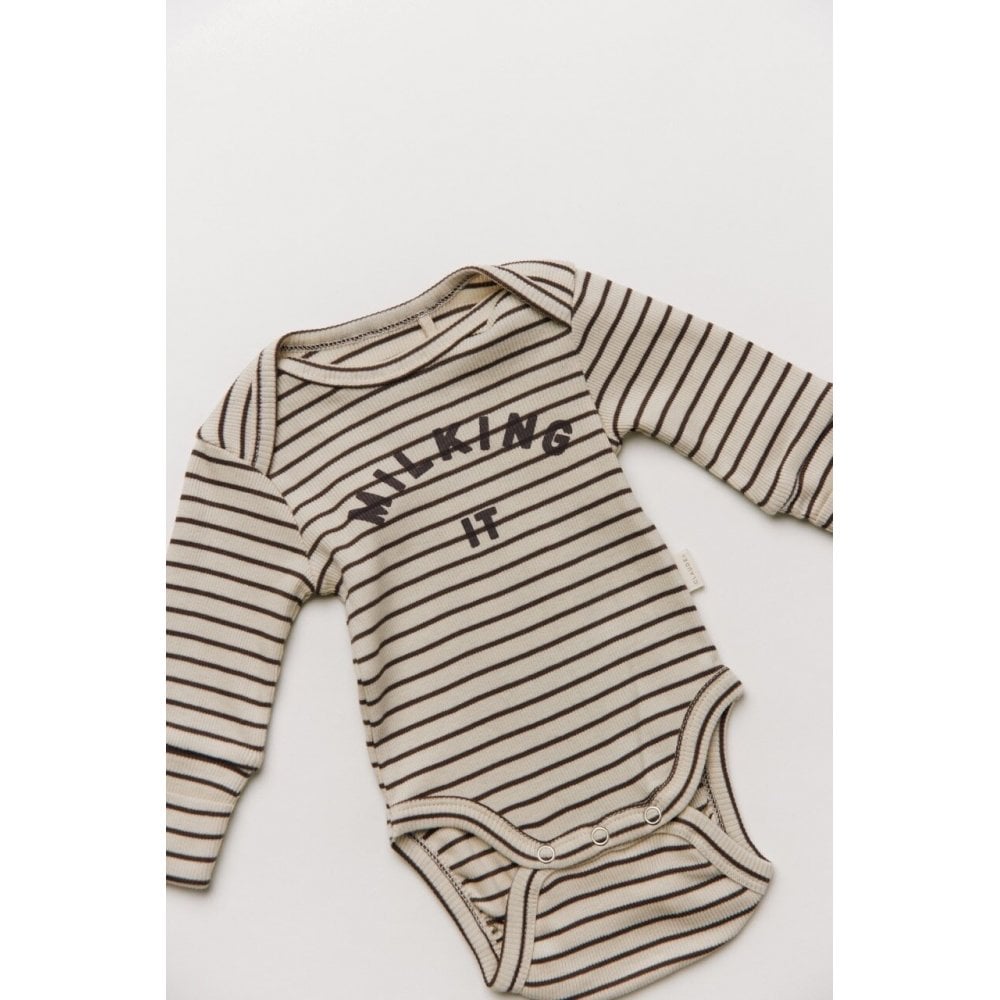 MILKING IT COCO STRIPE BODYSUIT