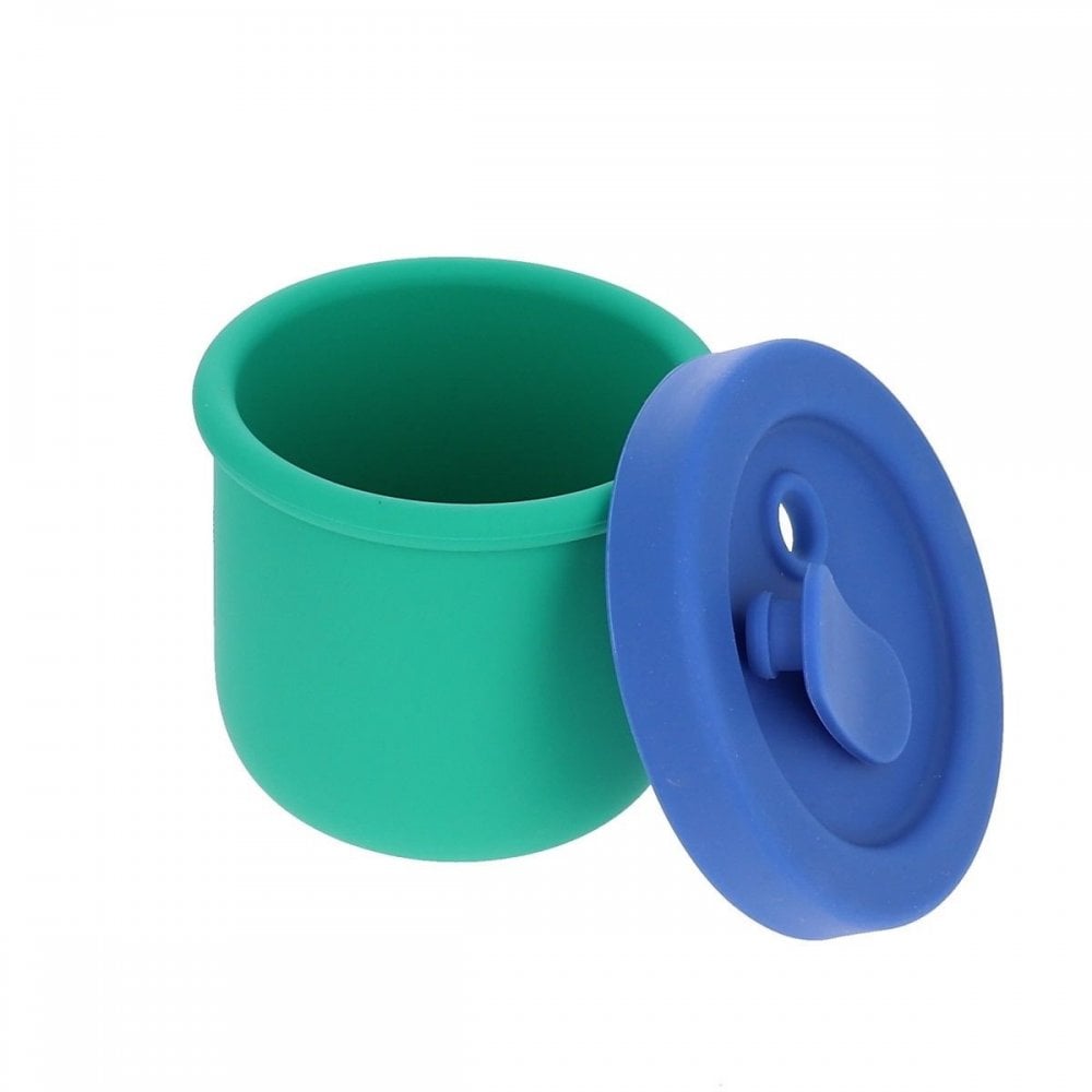 SMALL SILICONE STORAGE POT - GREEN/BLUE