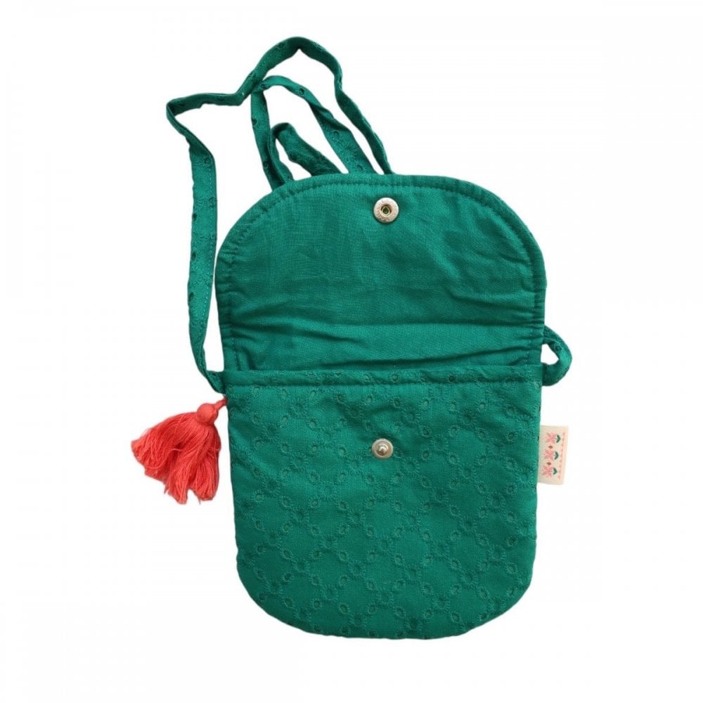 GREEN+ PINK FOLK BAG