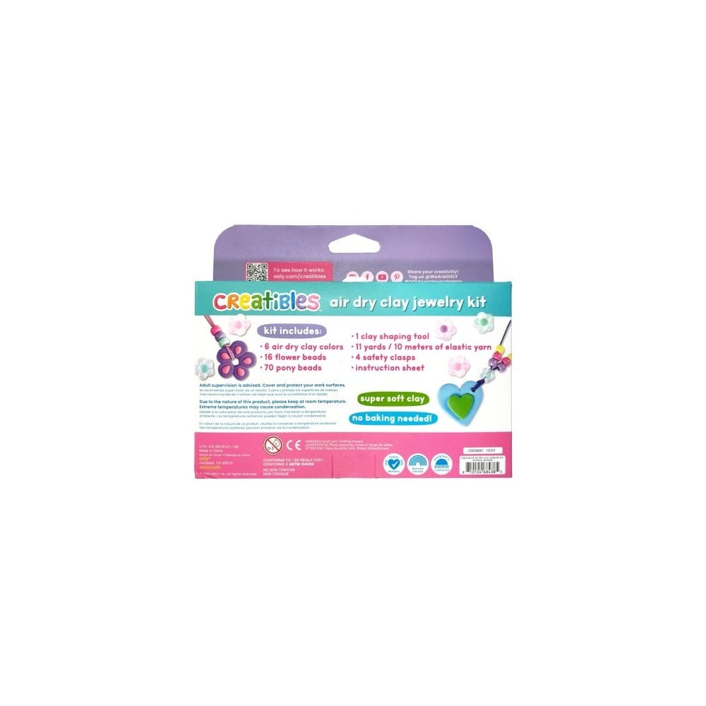 CREATIBLES DIY AIR DRY CLAY JEWELLERY KIT- BLISSFUL BLOOMS (6 YEARS+)