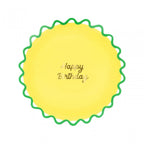 8 WIGGLE EDGE HAPPY BIRTHDAY PLATES