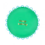 8 WIGGLE EDGE HAPPY BIRTHDAY PLATES