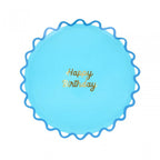 8 WIGGLE EDGE HAPPY BIRTHDAY PLATES