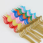 20 GOLD DIPPED SWIRLY CANDLES