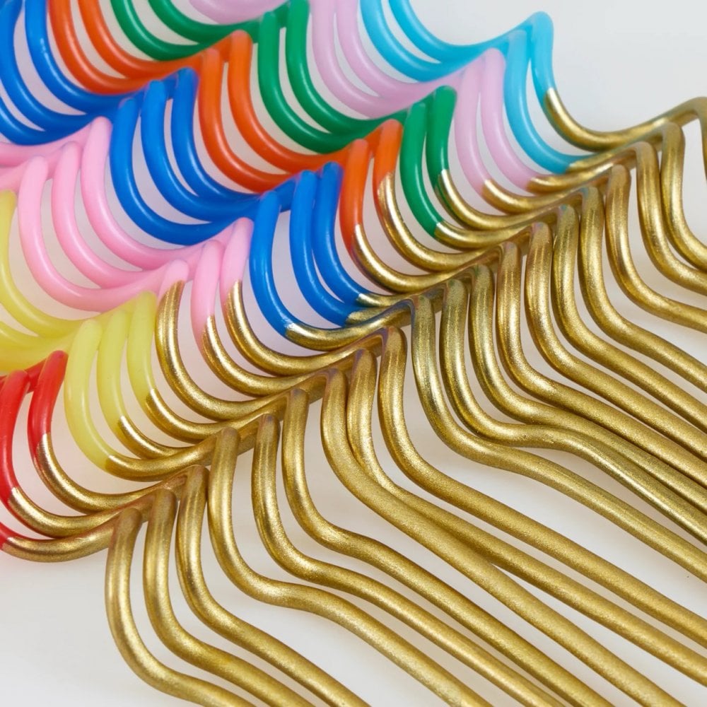 20 GOLD DIPPED SWIRLY CANDLES