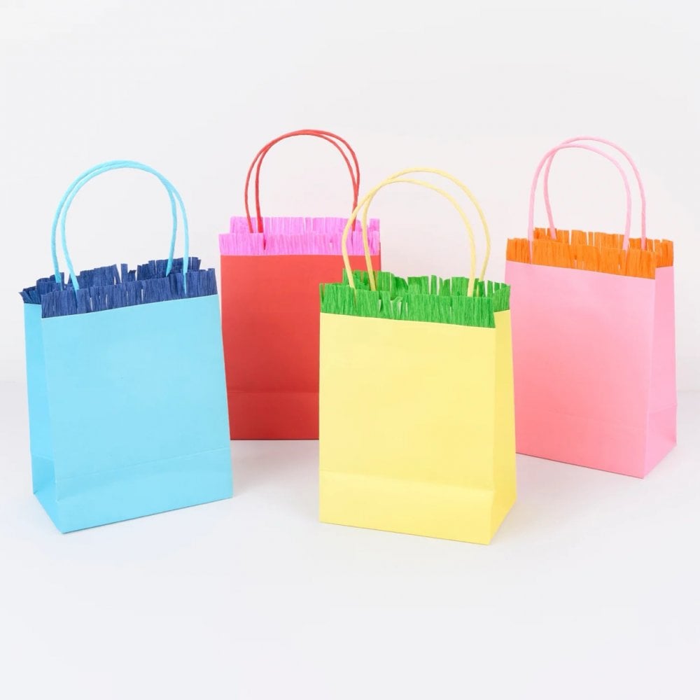 8 BRIGHT FRINGE PARTY BAGS