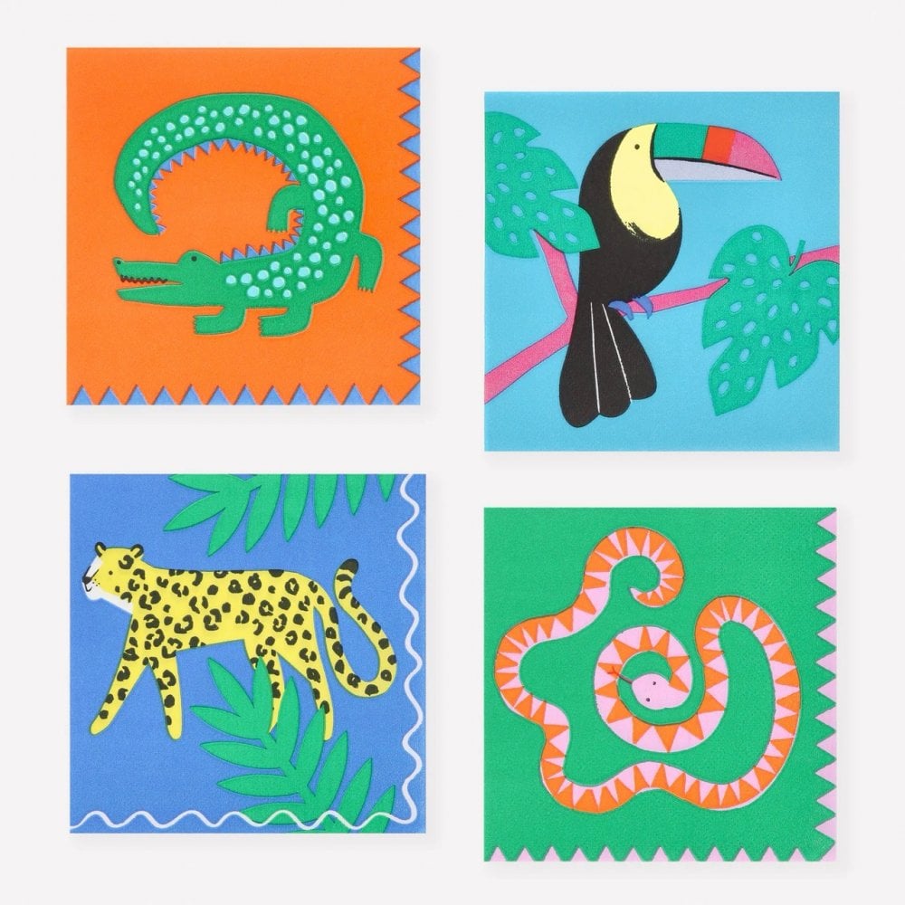 16 JUNGLE JAMBOREE NAPKINS