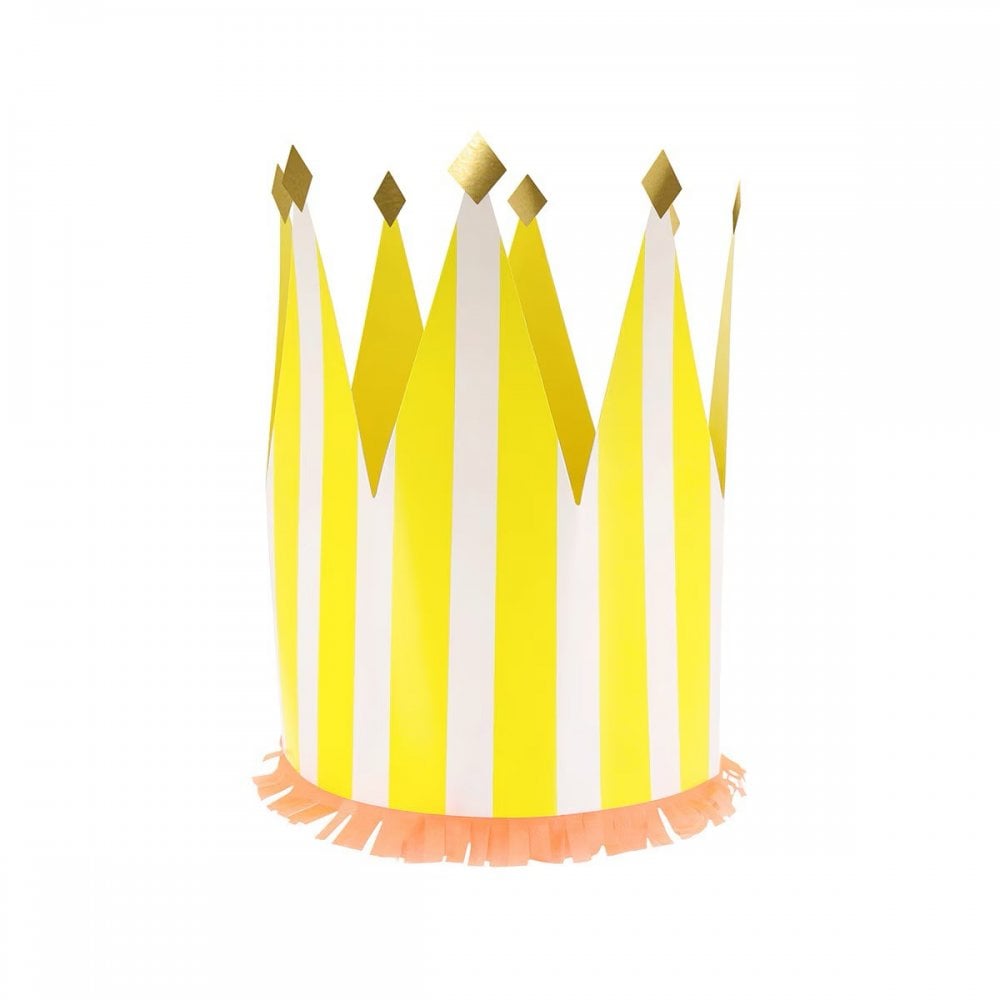 8 STRIPED PARTY CROWNS