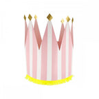 8 STRIPED PARTY CROWNS