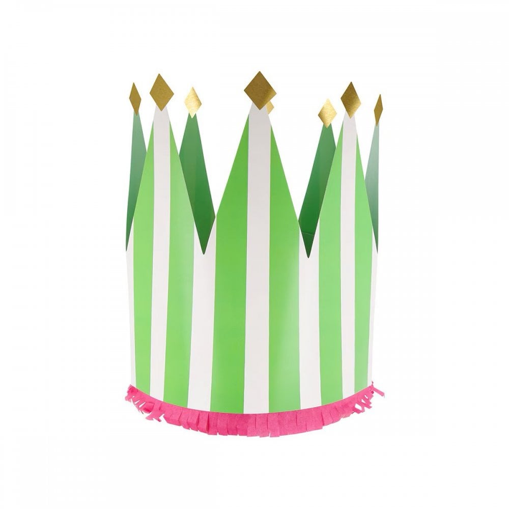 8 STRIPED PARTY CROWNS