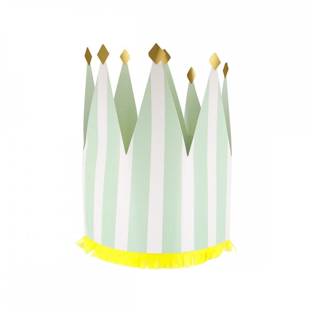8 STRIPED PARTY CROWNS