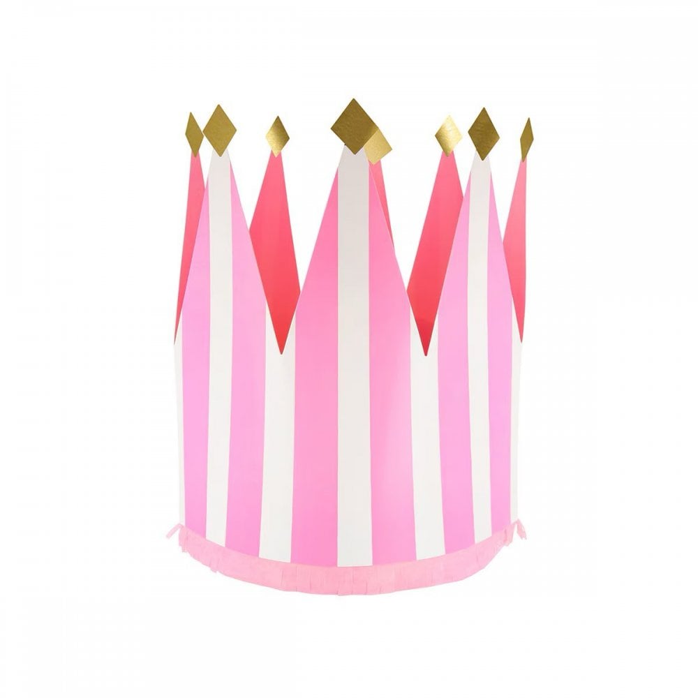 8 STRIPED PARTY CROWNS