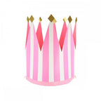 8 STRIPED PARTY CROWNS