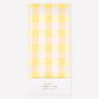 YELLOW GINGHAM PAPER TABLECLOTH