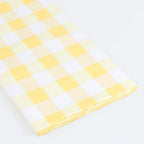 YELLOW GINGHAM PAPER TABLECLOTH