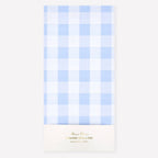 BLUE GINGHAM PAPER TABLECLOTH