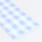 BLUE GINGHAM PAPER TABLECLOTH