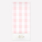 PINK GINGHAM PAPER TABLECLOTH