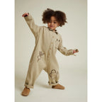 QUINN ALLOTMENT EMBROIDERED OVERALLS - OLIVE