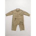 QUINN ALLOTMENT EMBROIDERED OVERALLS - OLIVE